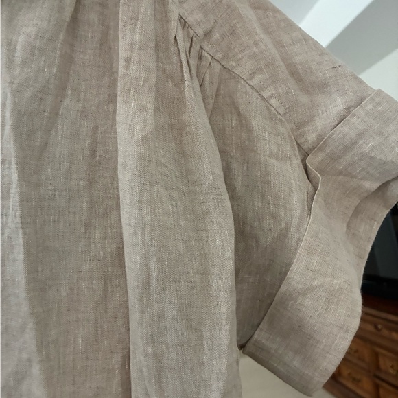 J. Crew Beige Linen Shirt Dress - Picture 2 of 5